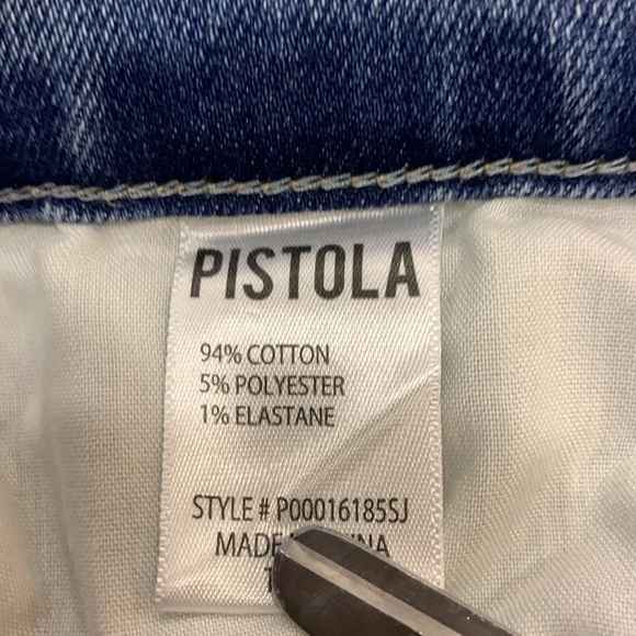 Pistola High Rise Boot Cut Colleen Tower Raw Split Hem Denim Jeans Size 29 - Picture 12 of 14